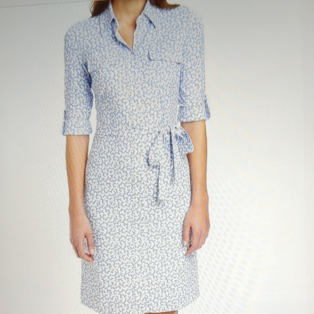 J. McLaughlin "Gilchrist" Catalina Cloth Shirt Dress - Picture 9 of 11
